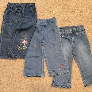 3 pair jean pants for toddlers